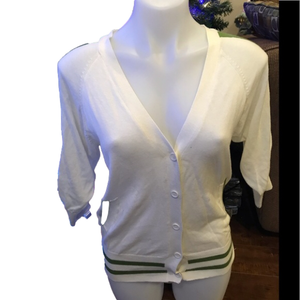 POL Short Sleeve Button Down cardigan